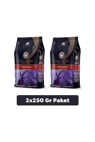 Caffe Filtro Clasico Filtre Ve Espresso 2x250 Gr. Çekirdek Veya Öğütülmüş Kahve Çekirdek Kahve