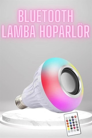 Vexor Bluetooth Hoparlör Akıllı Rgb Led Işık Renk Değiştirme Ses Bombası Ampül Görünümlü