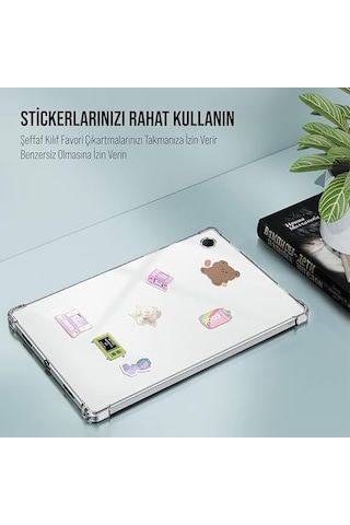 Galaxy Uyumlu Tab A9 X110/Galaxy Uyumlu Tab A11 Tablet Kılıf Şeffaf Silikon Arka Kapak
