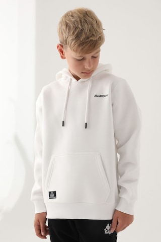 Kappa Krem Kanguru Cep Kapüşonlu Erkek Çocuk Sweatshirt