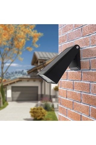 Skycity Solar Duvar Lambası Bahçe Aydınlatması Led Işık Ip65 Su Geçirmez Beyaz Işık 2 Mod 1 Adet Yh0606 Siyah