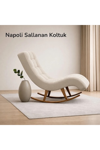 Smarto Relax Napoli Sallanan Ergonomik Dinlenme Koltuğu Tv Koltuğu Berjer Ekru