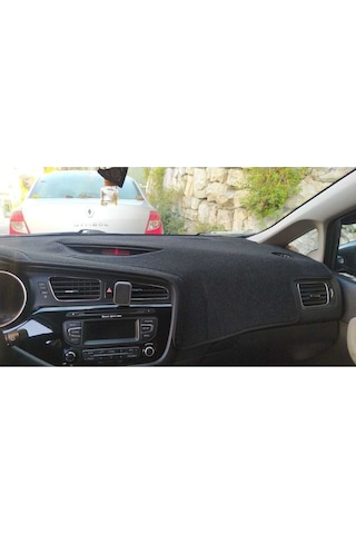 2006-2012 Modellerine Uygun Kia Ceed Torpido Koruma Halısı Siyah Kenar Renk Siyah