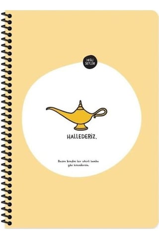 Keskin A4 Kareli Spiralli Stickerli Defter Hallederiz 80yp Çok Renkli