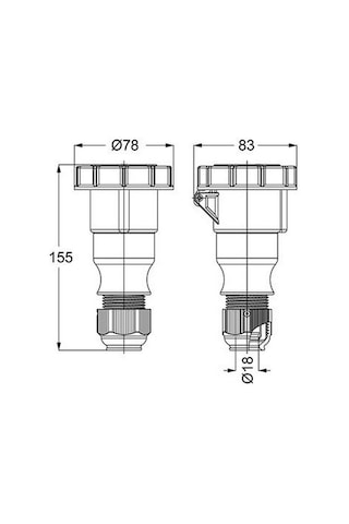 Mete Enerji 4x16a. Ip67 Uzatma Prizi Vidalı Bağlı T310280v