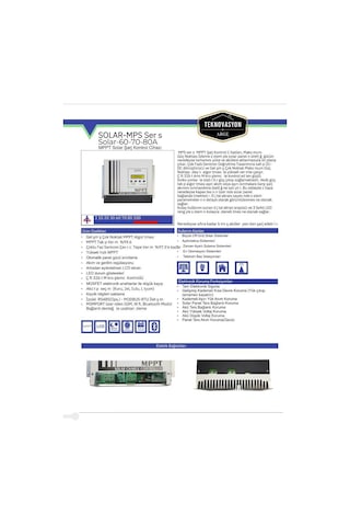 Havensis 80A MPPT SOLAR ŞARJ KONTROL 12-24-36-48V HAVENSİS SOLAR-80AMPS