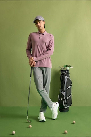 Defacto Standart Fit Polo Yaka Sporcu Uzun Kollu Tişört F7611ax26sppr338 Mor-pr338
