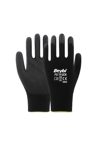 Beybi Pu Touch Polyester Örgü Pu Kaplı Iş Eldiveni 12 Çift