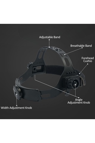 Hallow Geevorks  Led Işık İle Kaynak Kaskı Otomatik Kararan Güneş Enerjili E24883-1