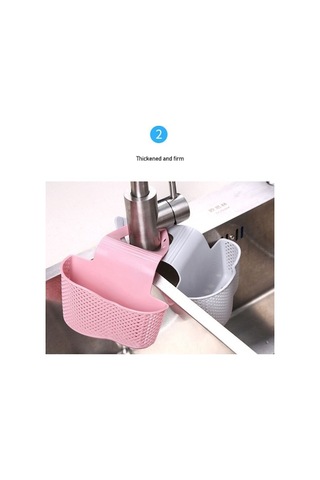 Besthome1 Küçük Mutfak Sulama Kranı Aparatı - Sprey Temizleyici, Süpürge, Sabun Kutusu Organize Edici Rak - Gri Abs Plastik - 1 Yeşil