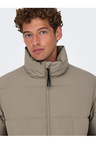 Only & Sons Onspack Lıfe Puffer Jacket Otw Erkek Gri Mont - 22034718 Gri