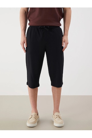 Lc Waikiki Lcwaıkıkı Classic Siyah Standart Kalıp Erkek Bermuda Şort New Black