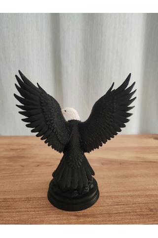 Dekoratif Kara Kartal Figürü 16 Cm .