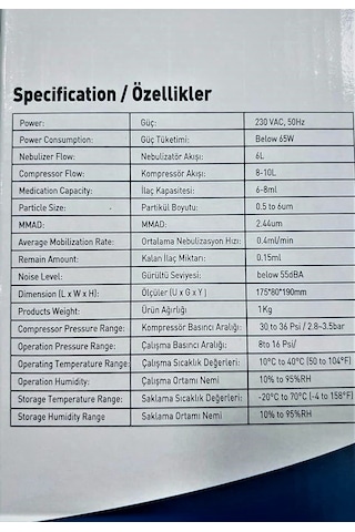 Artımed Kompresörlü Nebulizatör Cihazı