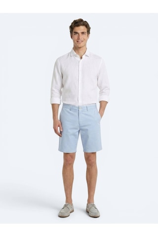 Kip Mavi Düz Kumaş Jogging Fit Casual Bermuda
