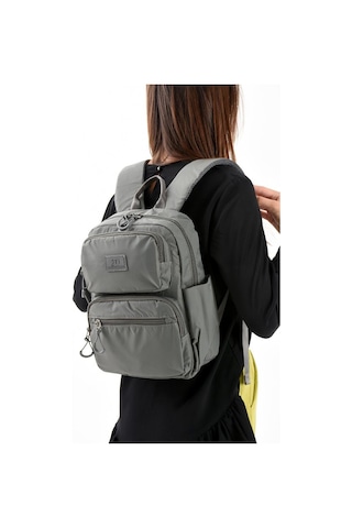 Baginn Unisex Sırt Çantası Paraşüt Kumaş Hafif Çok Cepli Yağmur İtici Kumaş 34 24 Cm 571 Collection Gri