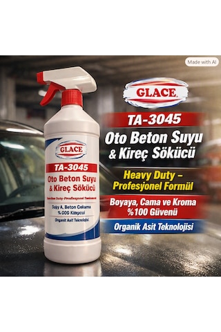 Ta-3045 Su Lekesi Ve Kireç Premium Oto & Ev Beton Suyu Ve Kireç Sökücü 1000 Ml 1 Litre Kireç Ve Su Lekesi Temizleyici - Parlak Yüzey Ve Camlar İçin Güçlü Formül