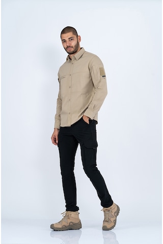 Combat tactical taktik fermuar cepli koruma swat outdoor gömlek Bej