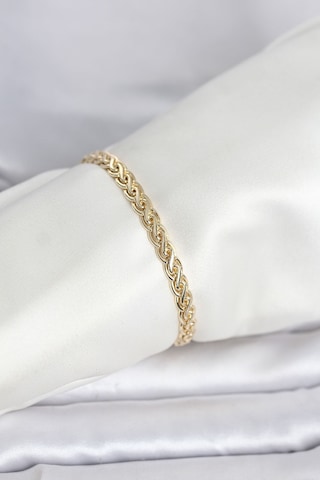 Cm 14k Gold Renk Sarmal Zincir Model Kadın Bileklik Çok Renkli