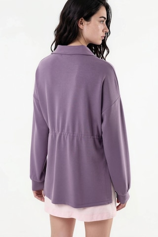 Hiccup Busem Beli Ayarlanabilir Fermuarlı Yaka Sweatshirt Mor