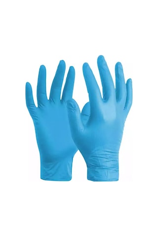 Pudrasız Mavi Nitril Eldiven Medium Haspet 100lü