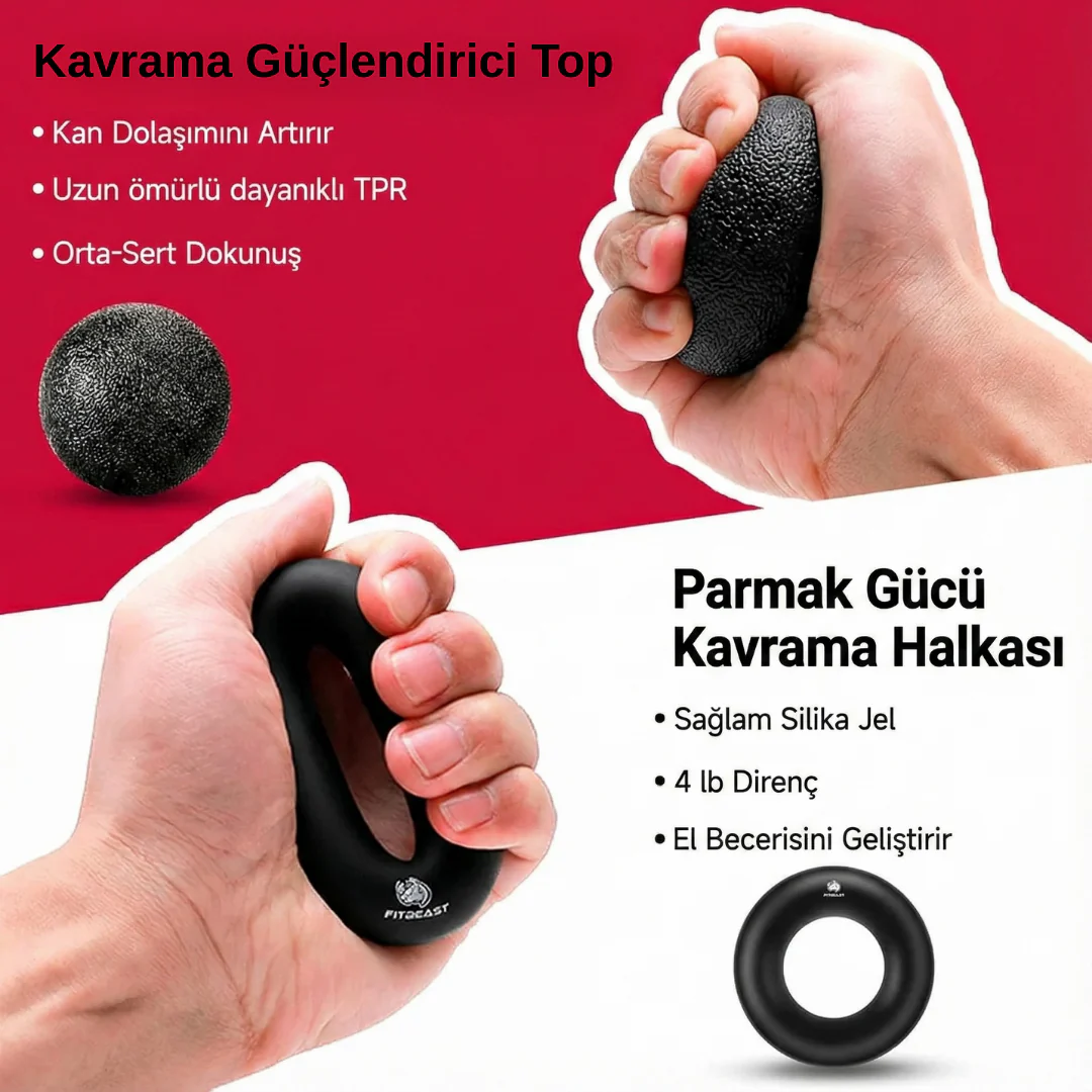Ayarlanabilir El Yayı 5-60 Kg Dirençli - Bilek, Kol Ve Parmak Güçlendirici Fitness Egzersiz Aleti Siyah
