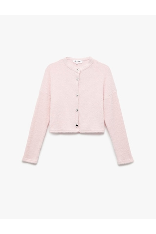 Koton Uzun Kollu Bisiklet Yaka Pembe Kadın Hırka 6wal90006ık Pembe