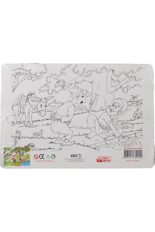 36 Parça Çocuk Puzzle + Boyama Nasrettin Hoca Göle Maya Çalma