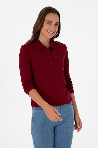 U.S. Polo Assn. Kadın Bordo Basic Polo Yaka Sweatshırt 50307755-VR014