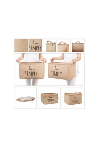 Ocean Home Textile Live Simply Jüt Sepet 42 x 31 x 25 cm