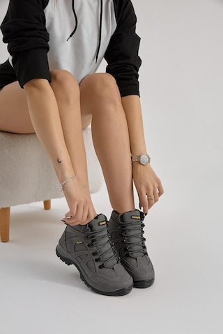 Rahat Kalıp Bağcıklı Unisex Füme Trekking Bot V2rts-0 Füme