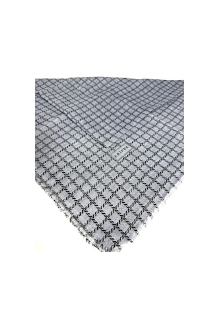 Eripek Desenli Flamalı Keten Eşarp- 06112 Gri