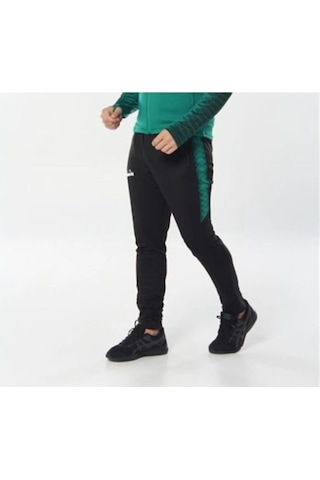 Diadora Ritim - Çocuk Likralı Siyah-yeşil Eşofman Altı Siyah