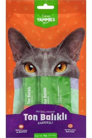 Kiwi Yammies Karışık Sıvı Kedi Ödül Maması 15 Paket