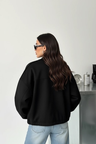 Cemo Basic Crop Gömlek Ceket Shacket Camel Basic, Crop, Gömlek Siyah