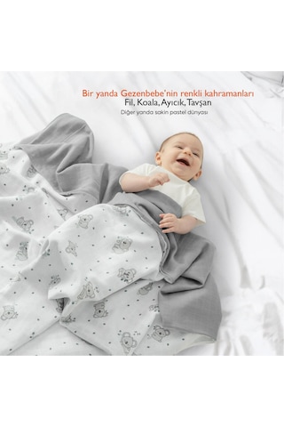 Gezenbebe Hero Müslin Bebek Battaniye 120x120 Pembe