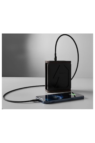 10.000 Mah Şarjmatik Dijital Göstergeli Dahili Power Bank 22.5w Kafe & Restorant Hızlı Şarj Seti Siyah