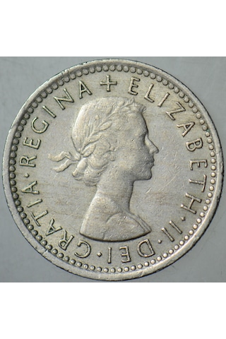 Birleşik Krallık 6 Pence 1962 Kraliçe Iı. Elizabeth 19,5 Mm İngiltere.