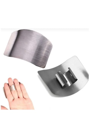 Parmak Koruyucu Güvenli Dilimleme Aparatı 1 Adet Sebze Ve Meyve Doğrama Aparatı Metal