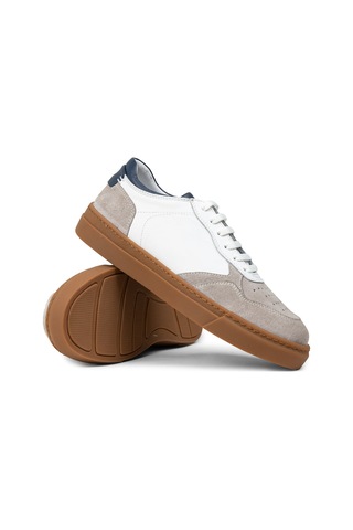 Deery Erkek Hakiki Deri Beyaz Sneaker Ayakkabı - 02005mbyzc01 Beyaz