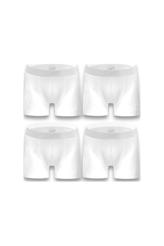 Cnt Erkek Boxer Ambalajlı Boxer Dikişleri Sağlam Rahat Katlanma Yapmaz Premium Boxer Beyaz Beyaz