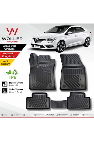 Renault Megane 4 Paspas Sedan 2016 2022 3D Havuzlu Wöller Pasp .
