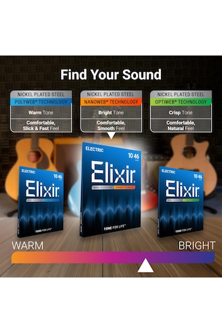 Elixir 010-046 Nanoweb Elektro Gitar Teli 12052