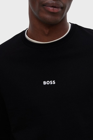 Boss Logolu Regular Fit Bisiklet Yaka Uzun Kollu Pamuklu Sweat Erkek Sweat 50473286 001 Siyah