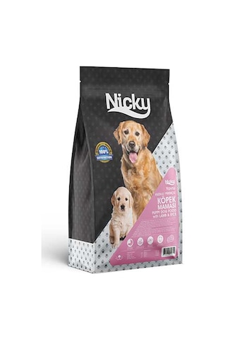 Nicky Kuzu ve Pirinçli Yavru Köpek Maması 15 KG