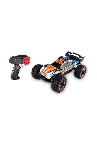 9010-5f 1:10 Kumandalı 40 Cm Şarjlı Dev Off-road Araba 15km/h Hızlı, 2.4ghz Rc Arazi Aracı - Turuncu