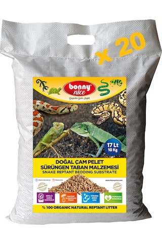 Bonny Nice Doğal Çam Pellet Sürüngen Taban Malzemesi 17 l x 20 Pk