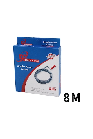 8 M Spiral Esnek Yay Lavabo Gider Açıcı Çok Renkli