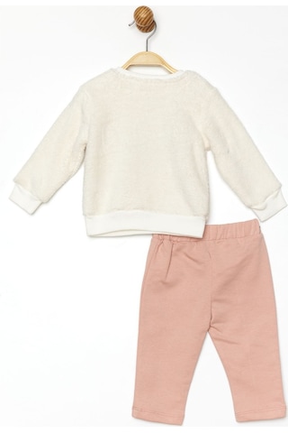 Minnie Lisanslı Bebek Peluş Takım 18371 Ekru - Pudra
