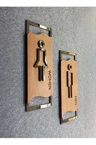 Lüx Kabartmalı Mdf Wc Yönlendirme Seti